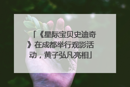 《星际宝贝史迪奇》在成都举行观影活动，黄子弘凡亮相