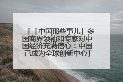 「中国那些事儿」多国商界领袖和专家对中国经济充满信心：中国已成为全球创新中心