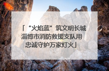 “火焰蓝”筑文明长城 淄博市消防救援支队用忠诚守护万家灯火
