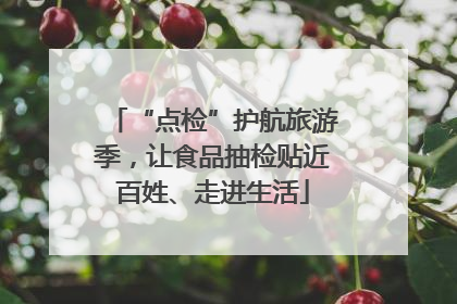 “点检”护航旅游季，让食品抽检贴近百姓、走进生活