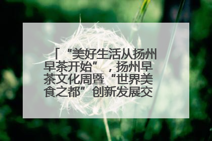 “美好生活从扬州早茶开始”，扬州早茶文化周暨“世界美食之都”创新发展交流活动启幕
