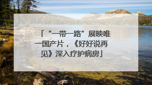 “一带一路”展映唯一国产片，《好好说再见》深入疗护病房