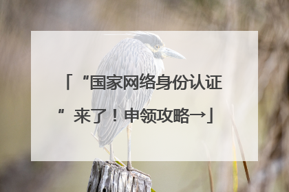 “国家网络身份认证”来了！申领攻略→
