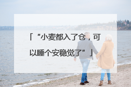 “小麦都入了仓，可以睡个安稳觉了”