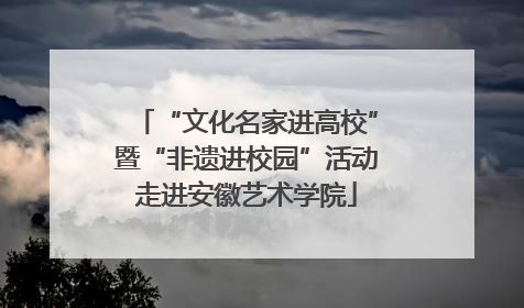 “文化名家进高校”暨“非遗进校园”活动走进安徽艺术学院