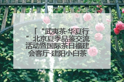 “武夷茶·华夏行”北京夏季品鉴交流活动暨国际茶日福建会客厅·建阳小白茶品牌推介会启幕！
