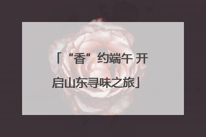 “香”约端午 开启山东寻味之旅