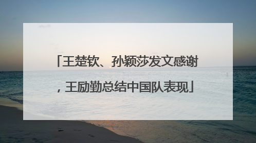 王楚钦、孙颖莎发文感谢，王励勤总结中国队表现
