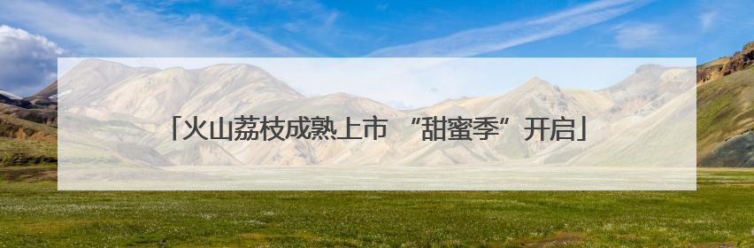 火山荔枝成熟上市 “甜蜜季”开启
