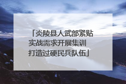 炎陵县人武部紧贴实战需求开展集训 打造过硬民兵队伍