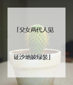 父女两代人见证沙地披绿装