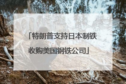 特朗普支持日本制铁收购美国钢铁公司