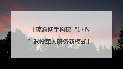 琼渝携手构建“1+N”退役军人服务新模式