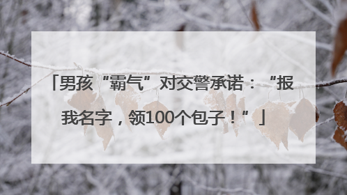 男孩“霸气”对交警承诺：“报我名字，领100个包子！”