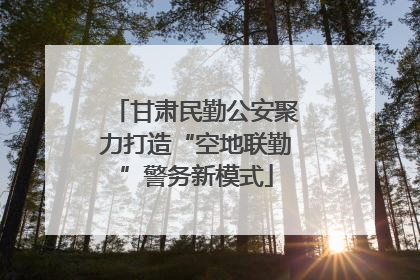 甘肃民勤公安聚力打造“空地联勤”警务新模式