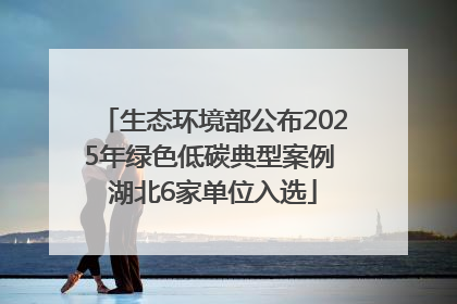 生态环境部公布2025年绿色低碳典型案例 湖北6家单位入选