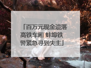 百万元现金遗落高铁车厢 蚌埠铁警紧急寻到失主