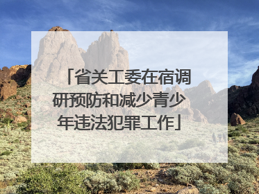 省关工委在宿调研预防和减少青少年违法犯罪工作