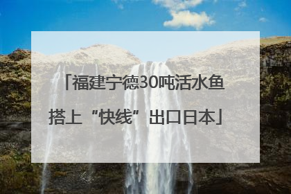 福建宁德30吨活水鱼搭上“快线”出口日本