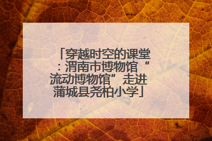 穿越时空的课堂：渭南市博物馆“流动博物馆”走进蒲城县尧柏小学