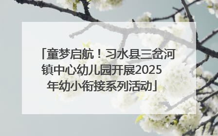 童梦启航！习水县三岔河镇中心幼儿园开展2025年幼小衔接系列活动
