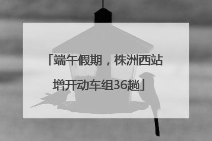 端午假期，株洲西站增开动车组36趟