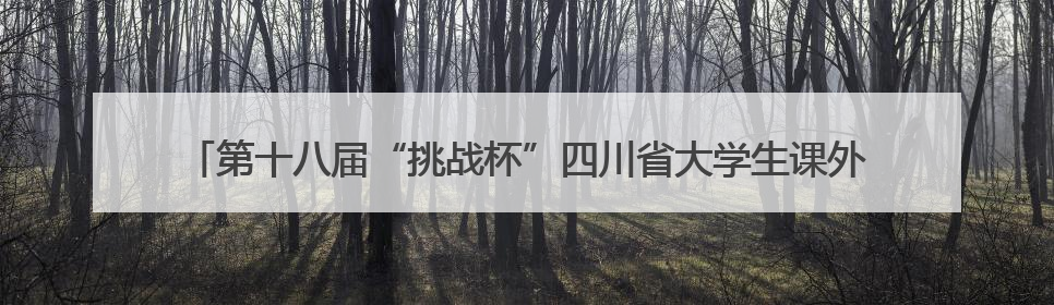 第十八届“挑战杯”四川省大学生课外学术科技作品竞赛终审决赛在成都举行