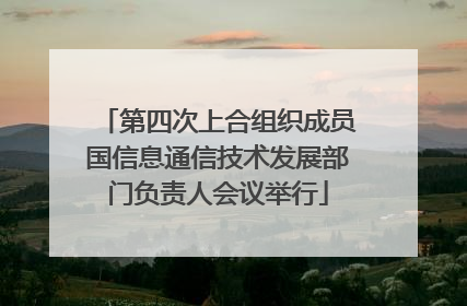 第四次上合组织成员国信息通信技术发展部门负责人会议举行