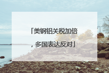 美钢铝关税加倍，多国表达反对