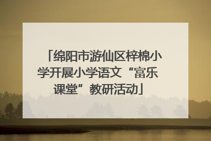 绵阳市游仙区梓棉小学开展小学语文“富乐课堂”教研活动