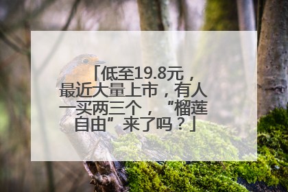 低至19.8元，最近大量上市，有人一买两三个，“榴莲自由”来了吗？