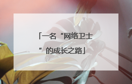 一名“网络卫士”的成长之路