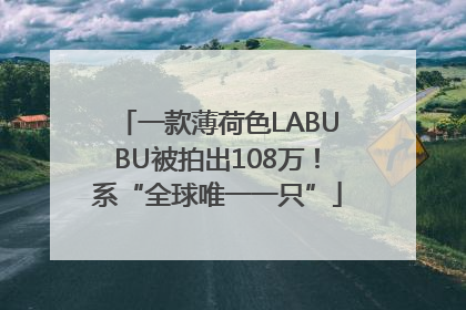 一款薄荷色LABUBU被拍出108万！系“全球唯一一只”