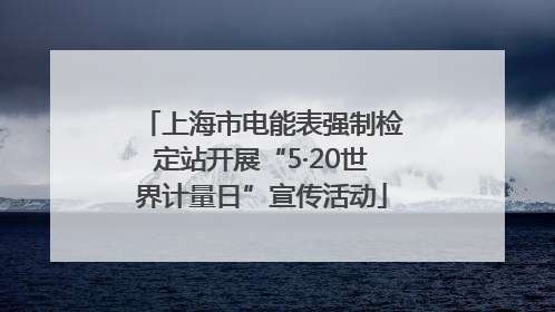 上海市电能表强制检定站开展“5·20世界计量日”宣传活动