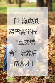 上海虚拟滑雪赛举行 “虚实结合”培养后备人才