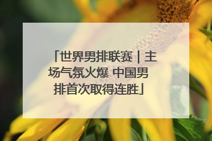 世界男排联赛｜主场气氛火爆 中国男排首次取得连胜