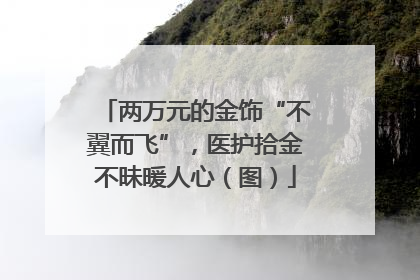 两万元的金饰“不翼而飞”，医护拾金不昧暖人心（图）