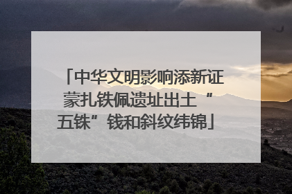 中华文明影响添新证 蒙扎铁佩遗址出土“五铢”钱和斜纹纬锦