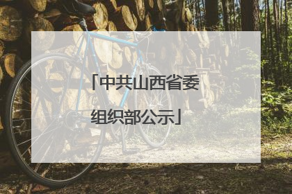 中共山西省委组织部公示