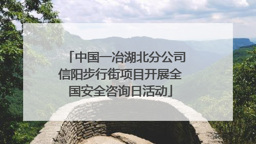 中国一冶湖北分公司信阳步行街项目开展全国安全咨询日活动