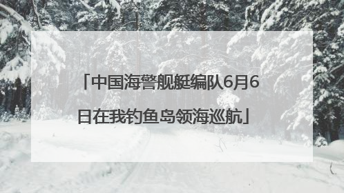 中国海警舰艇编队6月6日在我钓鱼岛领海巡航