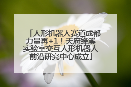 人形机器人赛道成都力量再+1！天府绛溪实验室交互人形机器人前沿研究中心成立