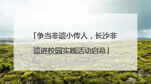 争当非遗小传人，长沙非遗进校园实践活动启幕