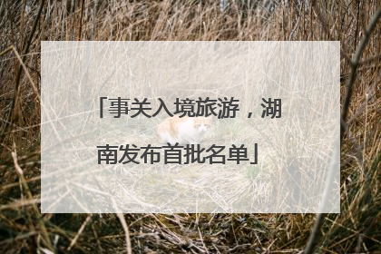 事关入境旅游，湖南发布首批名单