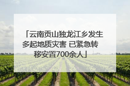 云南贡山独龙江乡发生多起地质灾害 已紧急转移安置700余人