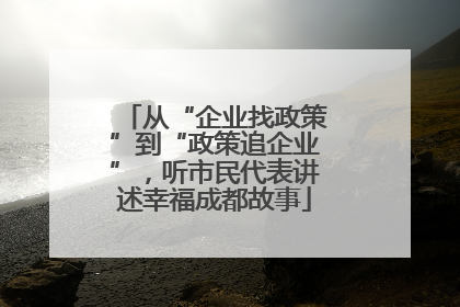 从“企业找政策”到“政策追企业”，听市民代表讲述幸福成都故事