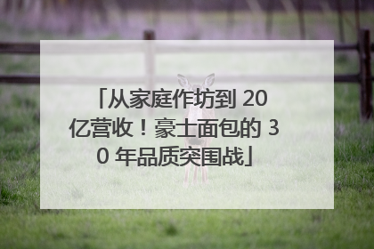 从家庭作坊到 20 亿营收！豪士面包的 30 年品质突围战