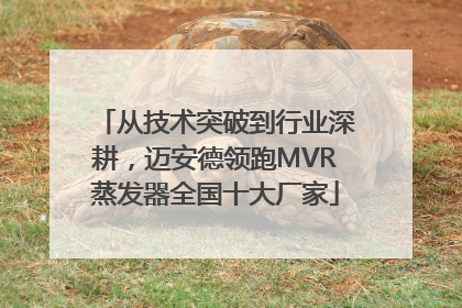 从技术突破到行业深耕，迈安德领跑MVR蒸发器全国十大厂家