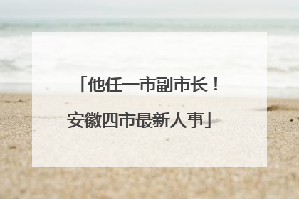 他任一市副市长！安徽四市最新人事