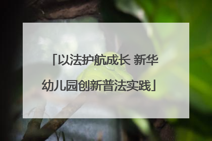 以法护航成长 新华幼儿园创新普法实践